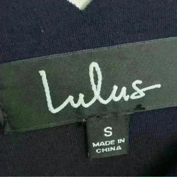 NWT Lulus Tip the Scallops Navy Scalloped Skater Dress, Womens Size Small - Picture 6 of 14